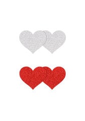 Nibukleepsud Glitter Hearts, 2 paari цена и информация | БДСМ и фетиш | kaup24.ee