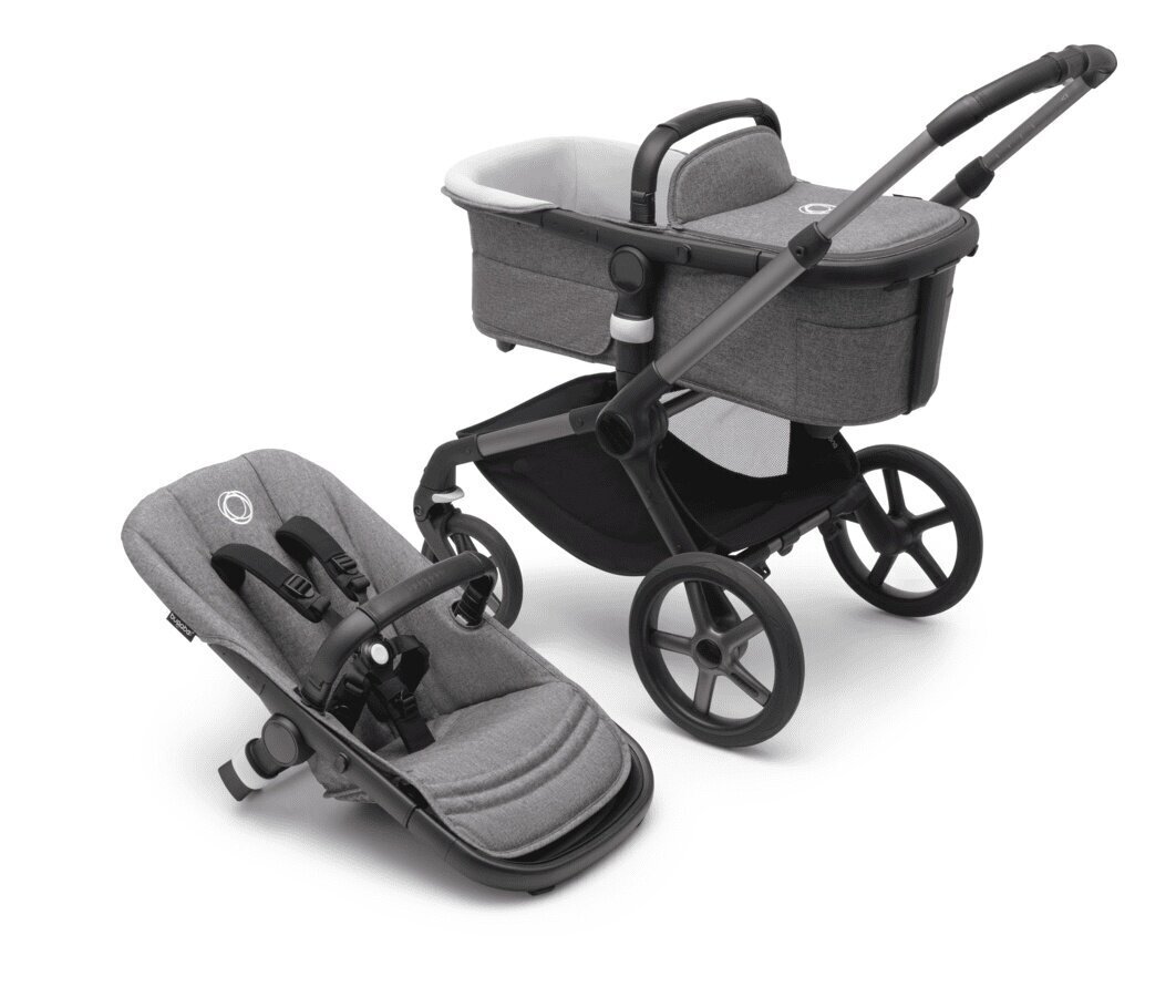 Bugaboo Fox 5 base universaalne lapsevanker, Graphite/Grey Melange hind ja info | Vankrid, jalutuskärud | kaup24.ee