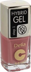 Küünelakk Delia Coral Hybrid Gel, 44 Tea Rose, 11 ml hind ja info | Küünelakid, küünetugevdajad | kaup24.ee