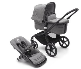 Bugaboo Fox 5 complete Universaalne lapsevanker, Black/Grey Melange цена и информация | Коляски | kaup24.ee