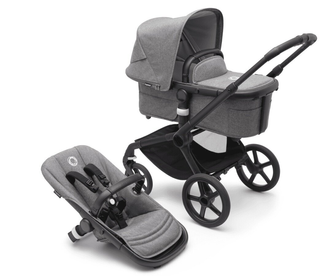 Bugaboo Fox 5 complete Universaalne lapsevanker, Black/Grey Melange hind ja info | Vankrid, jalutuskärud | kaup24.ee