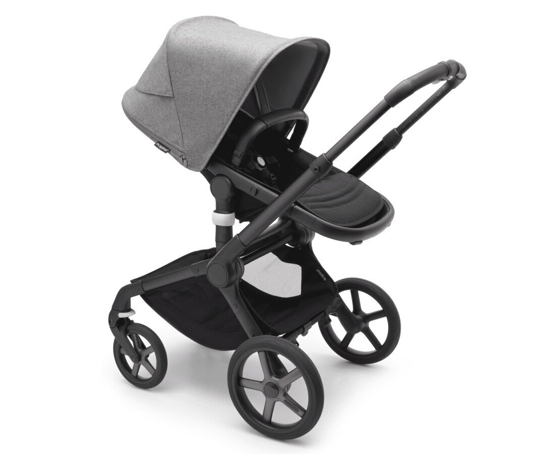 Bugaboo Fox 5 complete Universaalne lapsevanker, Black/Grey Melange hind ja info | Vankrid, jalutuskärud | kaup24.ee