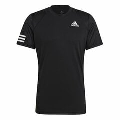 Футболка с коротким рукавом мужская Adidas Club Tennis 3 Stripes Чёрный цена и информация | Мужские футболки | kaup24.ee