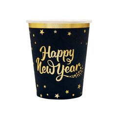 Ühekordsed pabertopsid "Happy New Year", 220ml hind ja info | Ühekordsed nõud | kaup24.ee