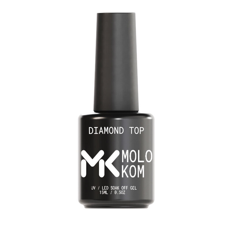 Pealisgeel MOLOKOM Diamond 15 ml hind ja info | Küünelakid, küünetugevdajad | kaup24.ee