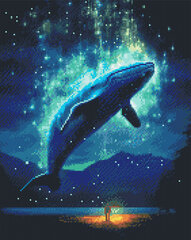 Синий кит 40*50 см цена и информация | Алмазная мозаика | kaup24.ee