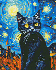 Teemantmosaiik Ohart Night cat, 40x50 cm hind ja info | Teemantmaalid, teemanttikandid | kaup24.ee