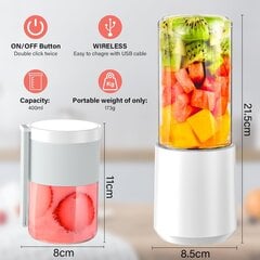 Kaasaskantav miniblender Eujam, 400ml, valge цена и информация | Коктейльницы | kaup24.ee