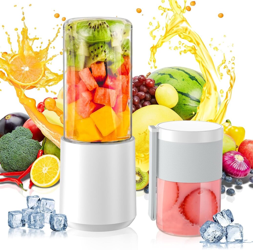 Kaasaskantav miniblender Eujam, 400ml, valge цена и информация | Blenderid | kaup24.ee