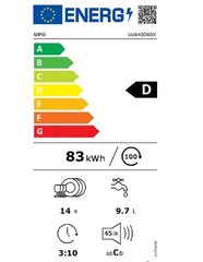 Upo UU642D60X цена и информация | Посудомоечные машины | kaup24.ee