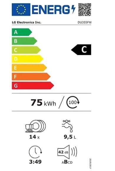 LG DU355FW hind ja info | Nõudepesumasinad | kaup24.ee
