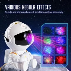 3D LED valgusefektiga projektorlamp lastele Astronaut цена и информация | Гудки для вечеринки Clown Face (4шт.) | kaup24.ee