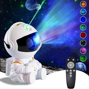 3D LED valgusefektiga projektorlamp lastele Astronaut hind ja info | Peokaunistused | kaup24.ee