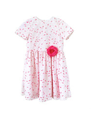 Tüdrukute kleit Tata Evi, valge/roosa hind ja info | Tüdrukute kleidid | kaup24.ee