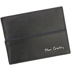 Rahakott meestele Pierre Cardin TILAK38 8805 RFID, must/sinine hind ja info | Meeste rahakotid | kaup24.ee