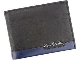 Rahakott meestele Pierre Cardin TILAK37 324 RFID, must/sinine hind ja info | Meeste rahakotid | kaup24.ee