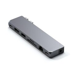 Satechi Pro Hub Max, gray - USB-C Hub цена и информация | Адаптер Aten Video Splitter 2 port 450MHz | kaup24.ee