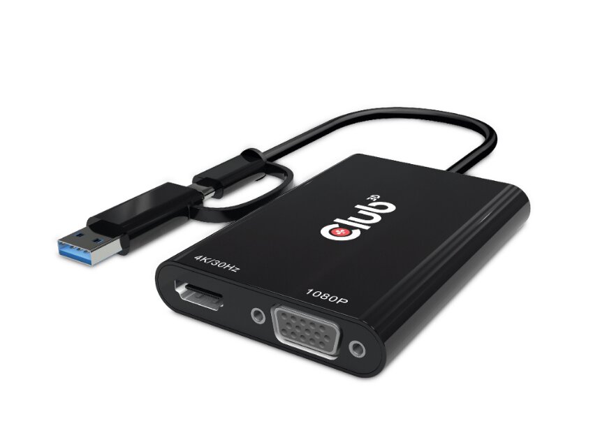 CLUB3D USB Gen1 Type-C Dual HDMI hind ja info | USB jagajad, adapterid | kaup24.ee