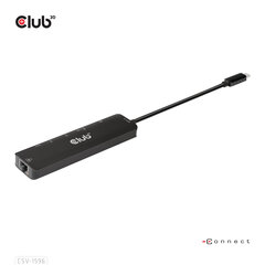 Адаптер CLUB3D USB Gen1 Type-C, 6-in-1 Hub with HDMI 8K30Hz, 2xUSB Type-A, RJ45 and 2xUSB Type-C, Data and PD charging 100 watt цена и информация | Адаптер Aten Video Splitter 2 port 450MHz | kaup24.ee