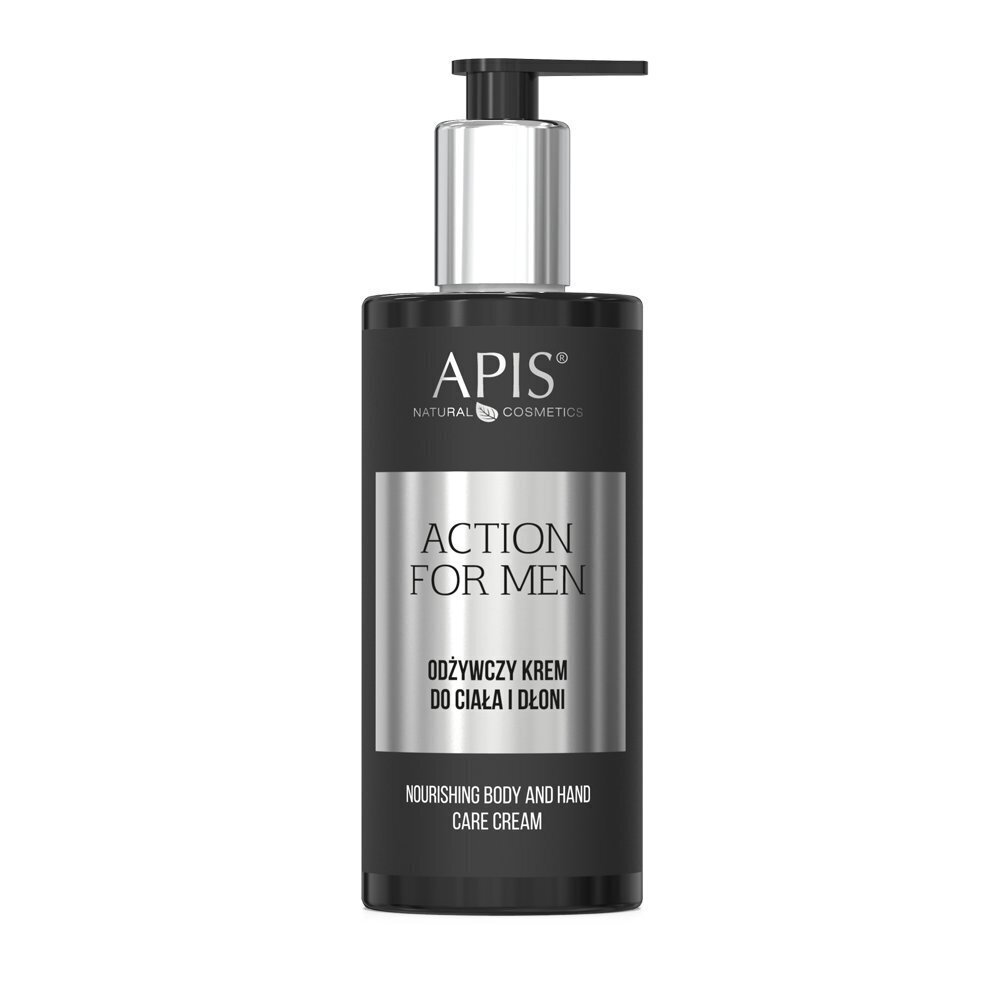 Toitev keha ja Kätekreem meestele Apis Action, 300ml цена и информация | Kehakreemid, kehaspreid | kaup24.ee