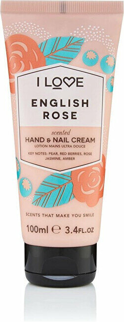 Käte ja küünte kreem I Love Signature English Rose Hand and Nail Cream, 100 ml hind ja info | Kehakreemid, losjoonid | kaup24.ee