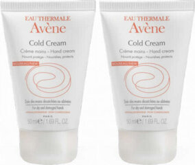 Kätekreem Avène Avene Pack Cold Cream Hand Cream, 2x50ml цена и информация | Кремы, лосьоны для тела | kaup24.ee