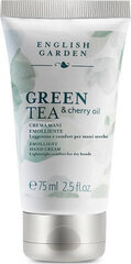 Kätekreem English Garden Green Tea Emollient Hand Cream, 75ml hind ja info | Kehakreemid, losjoonid | kaup24.ee