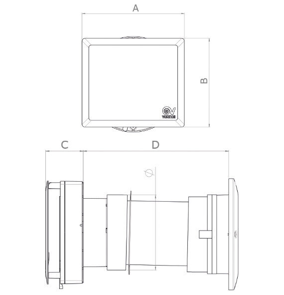 Minirekuperaator Vort HRW 40 Mono EVO HCS WiFi hind ja info | Õhksoojuspumbad, konditsioneerid | kaup24.ee