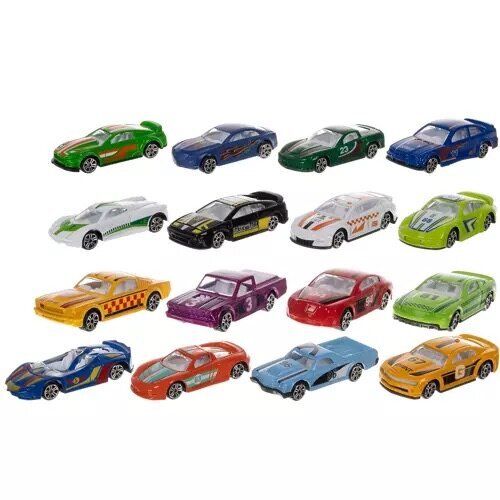 Värvilised autod, 16 tk hind ja info | Poiste mänguasjad | kaup24.ee