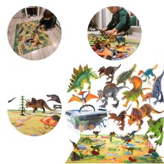 Динозавры - Фигурки + Коврик цена и информация | Развивающий мелкую моторику - кинетический песок KeyCraft NV215 (80 г) детям от 3+ лет, бежевый | kaup24.ee