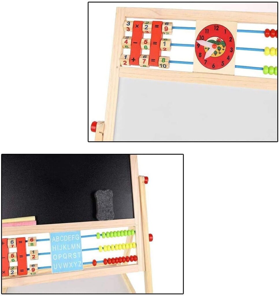 Kahepoolne puidust joonestuslaud Kruzzel цена и информация | Arendavad mänguasjad | kaup24.ee