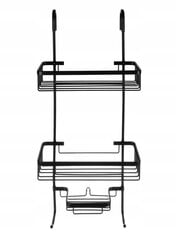 Подвесная полка для душа, черная. цена и информация | Принадлежности для ванн | kaup24.ee