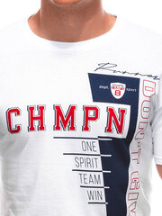 Мужская футболка S1710 - белый/красный 123275-7 цена и информация | Мужские футболки | kaup24.ee