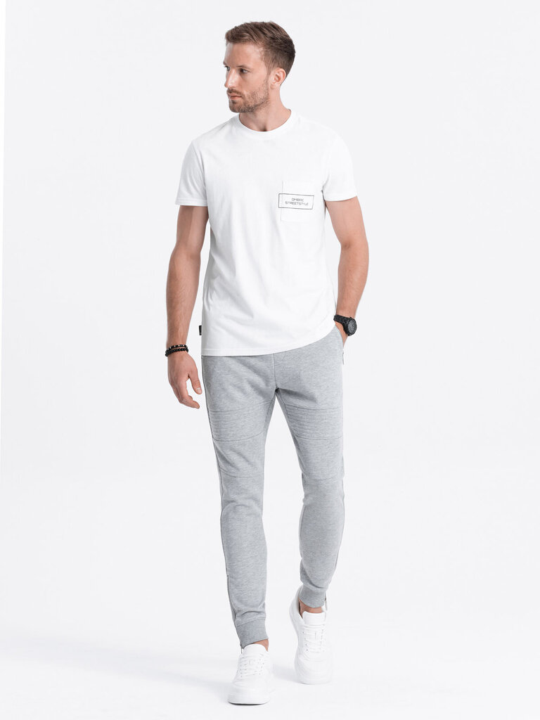 Püksid meestele Ombre Clothing, hall hind ja info | Meeste püksid | kaup24.ee