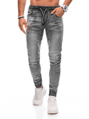 брюки мужские джоггеры p1373 - серые цена и информация | Мужские брюки | kaup24.ee