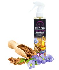 Fine Dog linaseemneõli sprei koertele ja kassidele, 250 ml цена и информация | Пищевые добавки и анти-паразитные товары | kaup24.ee