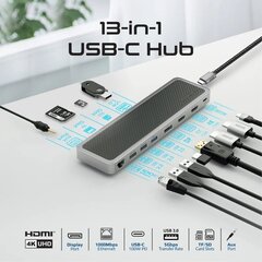 Edendage ApexHub-MST 13in1 USB-C jaoturit цена и информация | Адаптеры и USB-hub | kaup24.ee