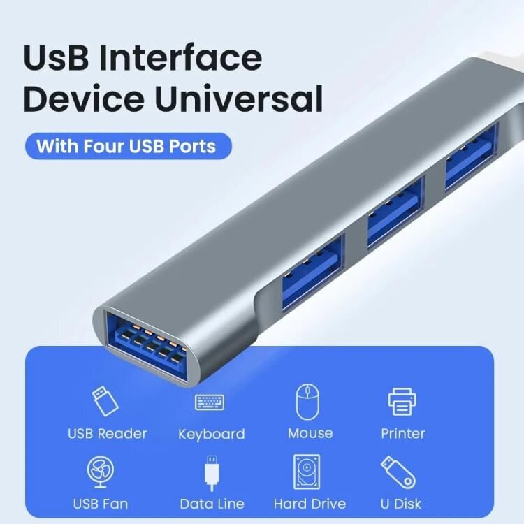 Splitter 4 USB 3.0 porti USB 3.0 цена и информация | USB jagajad, adapterid | kaup24.ee