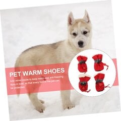 Мягкие теплые тапочки для домашних животных, красные, S цена и информация | Одежда для собак | kaup24.ee