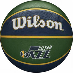 Баскетбольный мяч Wilson  NBA Team Tribute Utah Jazz Синий цена и информация | Баскетбольные мячи | kaup24.ee