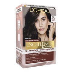 Ammoniaagivaba juuksevärv L'Oreal Make Up Excellence 2u-darkest brunette цена и информация | Краска для волос | kaup24.ee