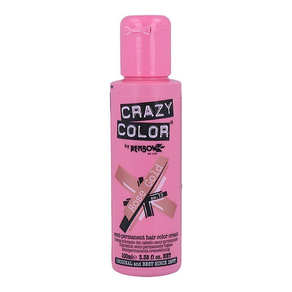 Poolpüsiv Toon Pink Gold Crazy Color Nº 73 (100 ml) hind ja info | Juuksevärvid | kaup24.ee