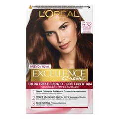Стойкая краска Excellence L'Oréal Paris 5.32, каштановая цена и информация | Краска для волос | kaup24.ee