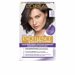 Перманентный крем-краска L'Oreal Make Up Excellence Cool 5.11-castaño claro ceniza intenso цена и информация | Краска для волос | kaup24.ee