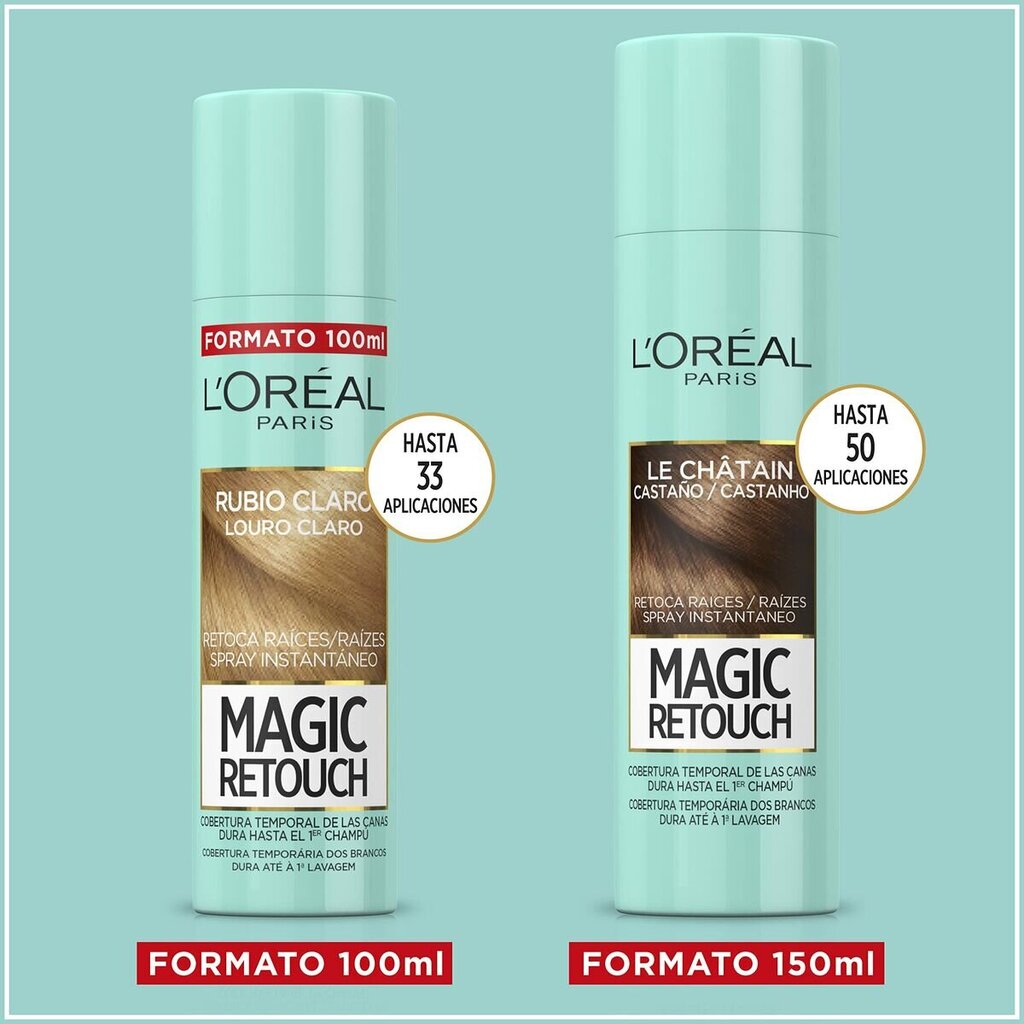 Hallide juuste värvimise sprei L'Oreal Make Up Magic Retouch 4-Hele (100 ml) hind ja info | Juuksevärvid | kaup24.ee