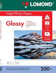 Lomond Photo Inkjet Paper Matte 230 g/m2 A4, 50 sheets цена и информация | Аксессуары для фотоаппаратов | kaup24.ee