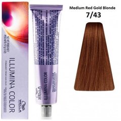 Püsivärv Illumina Color Wella Nº 7/43 (60 ml) hind ja info | Juuksevärvid | kaup24.ee