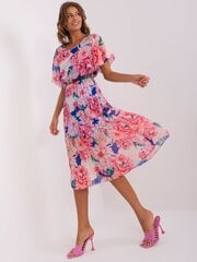 платье миди темно-сине-розового цвета с цветочным принтом цена и информация | Платья | kaup24.ee