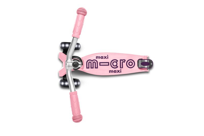 Laste tõukeratas Micro Maxi Deluxe Pro LED, roosa hind ja info | Tõukerattad | kaup24.ee