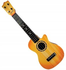 Laste kitarr 4 keelne pruun цена и информация | Развивающие игрушки | kaup24.ee